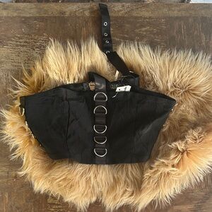 Sexy Black Halter Bra Top with Spicy Accents Club Exx Dollskill